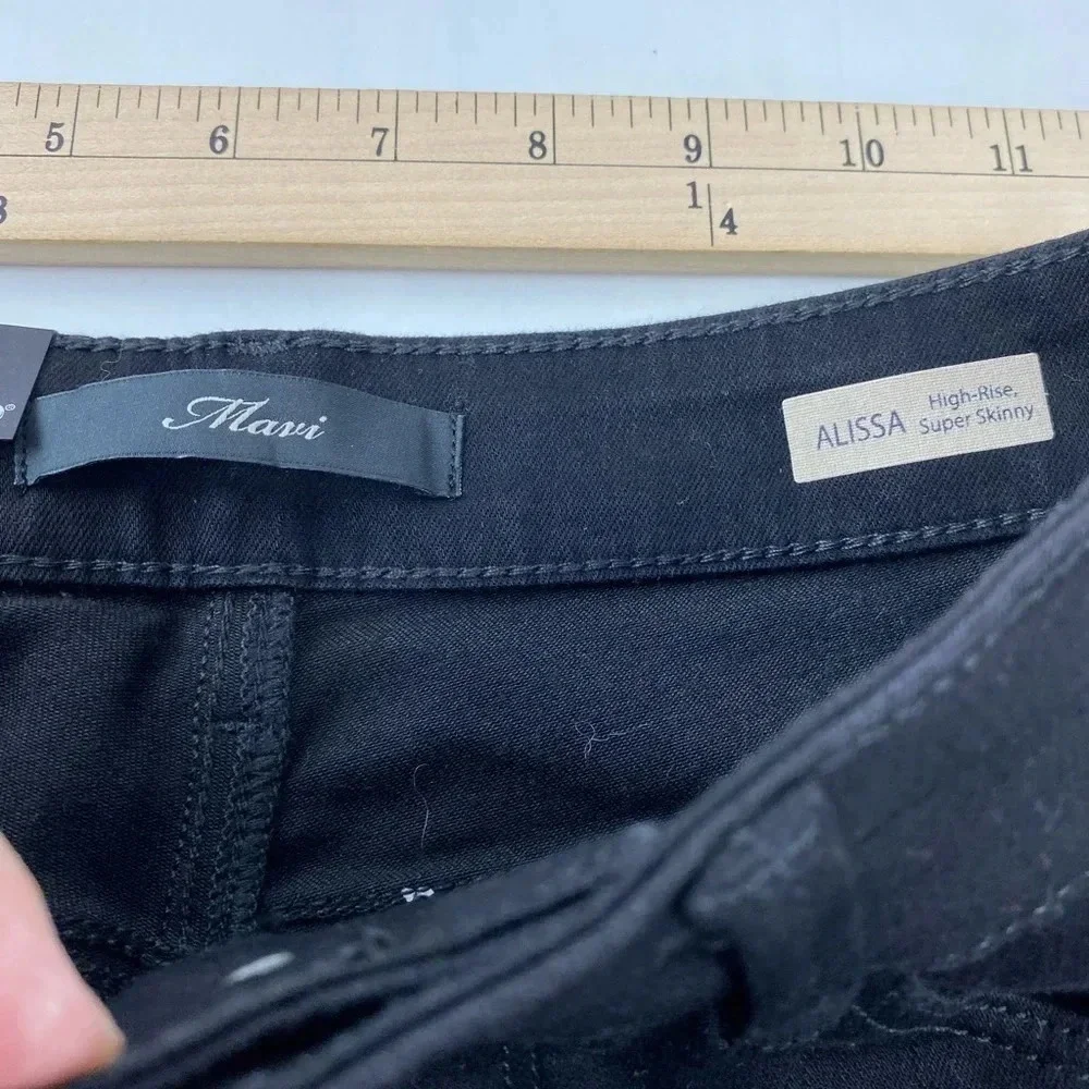 Mavi Womens Jeans Alissa High-Rise Super Skinny Black 24x28 NWT